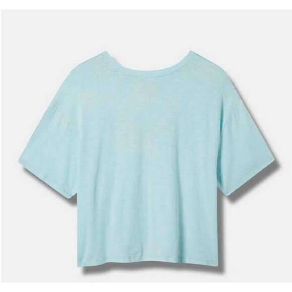 Torrid Graphic T Shirt Womens 2X Plus Cropped USA Distressed Short Sleeve - Picture 2 of 3